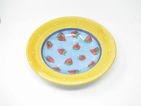 edgebrookhouse - Vintage Essex Collection Fruit Punch Raúl de Bernarada Portugal Large Salad Serving Bowl with Strawberry Pattern