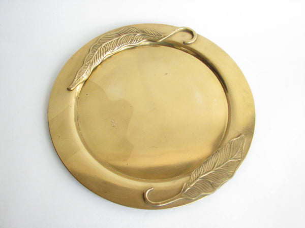 edgebrookhouse - Vintage Ethan Allen Brass Plated Metal Decorative Tray