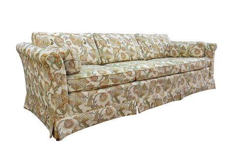 edgebrookhouse - Vintage Ethan Allen Traditional Classics Sofa With Earth Tone Floral Fabric