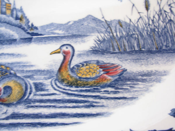 edgebrookhouse - Vintage Extra Large Ironstone Transferware Platter Featuring Ducks