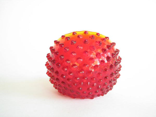 edgebrookhouse - Vintage Fenton Ruby Red Hobnail Glass Orb Ashtray or Air Plant Holder