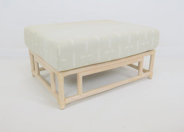 edgebrookhouse - Vintage Ficks Reed Faux Bamboo Large Ottoman