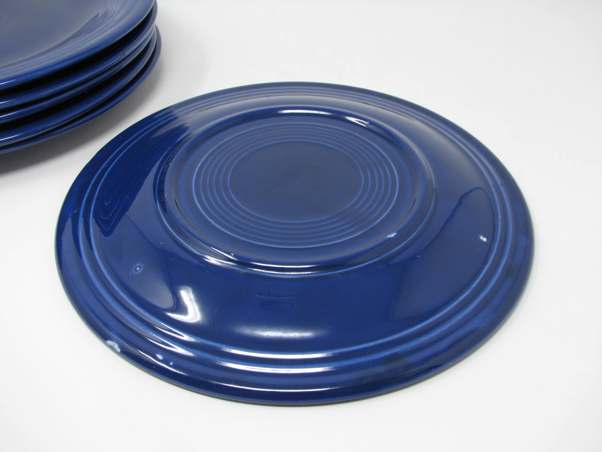 Vintage Fiesta Cobalt Blue (Older) Dinner Plates - 6 Pieces 