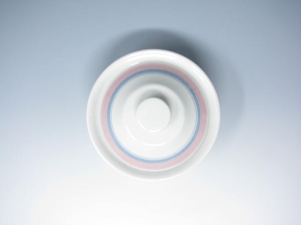 edgebrookhouse - Vintage Figgjo Gourmet White Pink Blue Lidded Sugar Bowl