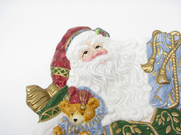 edgebrookhouse - Vintage Fitz & Floyd Jolly Ole Saint Nick Ceramic Santa Figural Platter