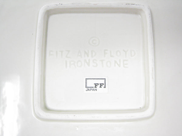 edgebrookhouse - Vintage Fitz & Floyd Sonoma Ceramic Platter with Grape Basket Weave Design and Handles