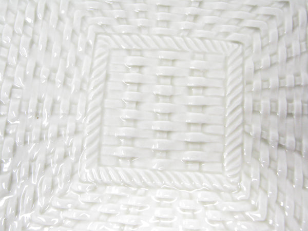 edgebrookhouse - Vintage Fitz & Floyd Sonoma Ceramic Platter with Grape Basket Weave Design and Handles