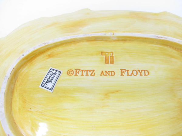 edgebrookhouse - Vintage Fitz & Floyd Thanksgiving Banquet Ceramic Handled Platter with Grapes Berries