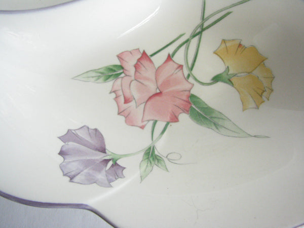 edgebrookhouse - Vintage Floral Ceramic Divided Bowl Made in Japan for Sabre Canada