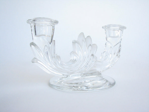 edgebrookhouse - Vintage Fostoria Navarre Baroque Etched Glass Candle Holders - a Pair