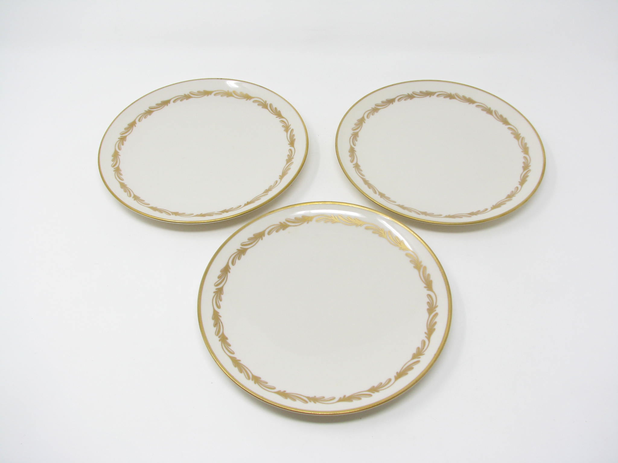 edgebrookhouse - Vintage Franciscan Arcadia Gold Cream Soup Saucers - 3 Pieces