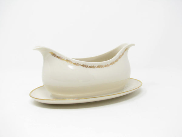 edgebrookhouse - Vintage Franciscan Arcadia Gold Gravy Boat with Attached Underplate