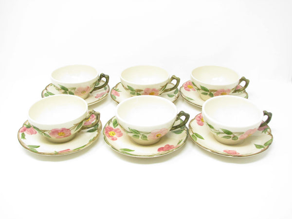 edgebrookhouse - Vintage Franciscan Desert Rose Ceramic Cups & Saucers USA - 12 Pieces