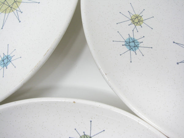 edgebrookhouse - Vintage Franciscan Starburst Earthenware Dinner Plates with Atomic Design - 10 Pieces