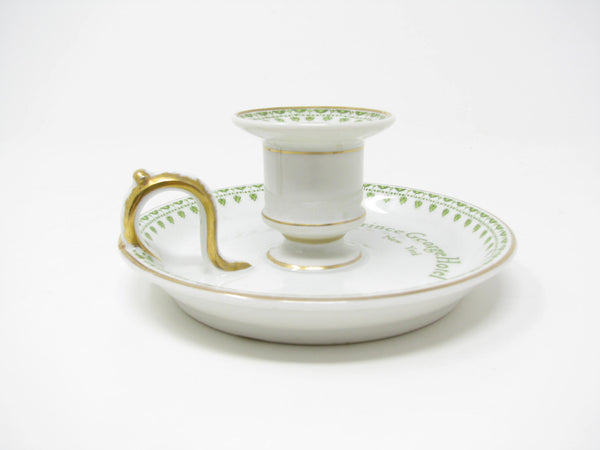 edgebrookhouse - Vintage GDA Limoges Prince George Hotel New York Porcelain Candle Holder