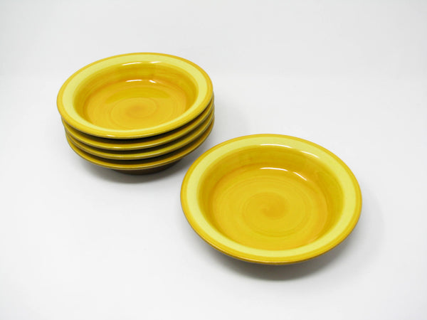 edgebrookhouse - Vintage Gabriel Sweden Yellow Pottery Bowls - 5 Pieces