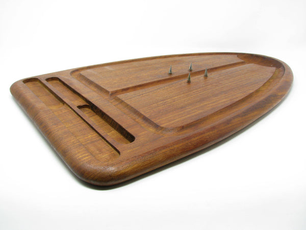 edgebrookhouse - Vintage Galatix Burma Teak Carving Tray Made in England for Marshall Fields