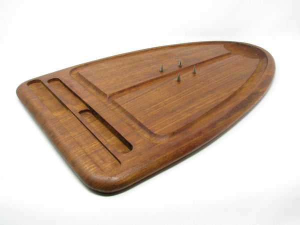 edgebrookhouse - Vintage Galatix Burma Teak Carving Tray Made in England for Marshall Fields