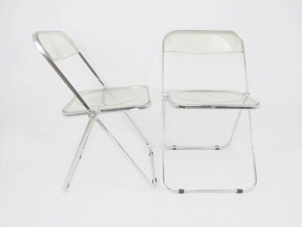 edgebrookhouse - Vintage Giancarlo Piretti Plia Lucite Folding Chairs for Castelli - Set of 4