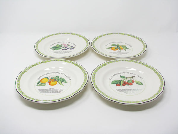 edgebrookhouse - Vintage Gien France Les Gastronomiques De La Sante Salad Plates - 4 Pieces