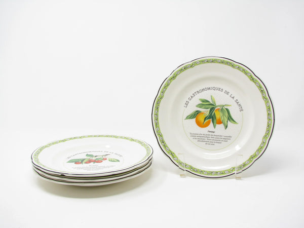 edgebrookhouse - Vintage Gien France Les Gastronomiques De La Sante Salad Plates - 4 Pieces