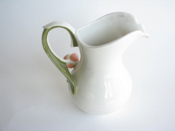edgebrookhouse - Vintage Goebel White Ceramic Pitcher with Tulip Handle