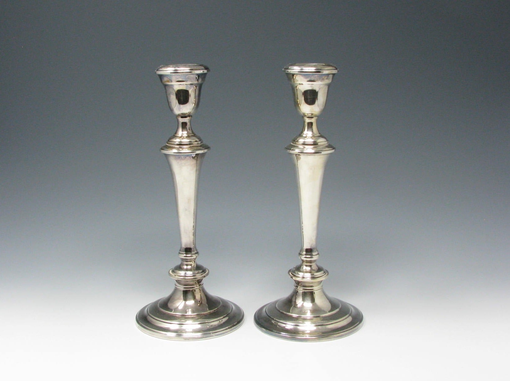 edgebrookhouse - Vintage Gorham Electroplated Silver Plate Candle Holders - a Pair