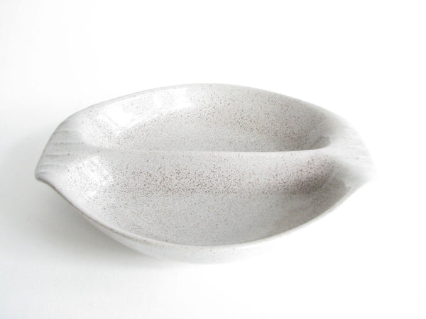 edgebrookhouse - Vintage Gray Speckled Pottery Divided Serving Dish