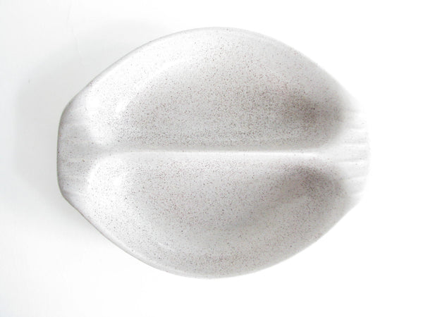 edgebrookhouse - Vintage Gray Speckled Pottery Divided Serving Dish