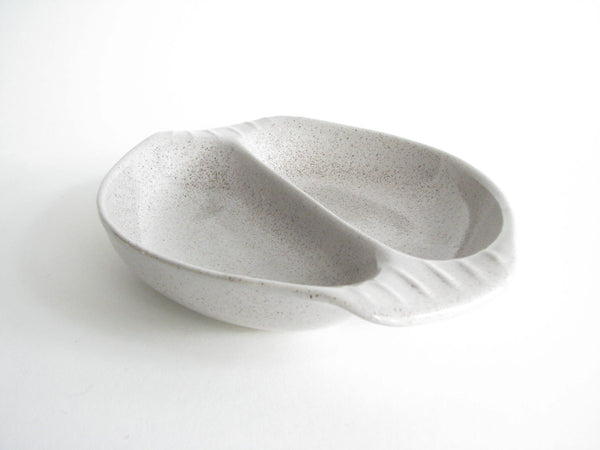 edgebrookhouse - Vintage Gray Speckled Pottery Divided Serving Dish
