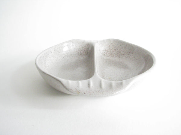 edgebrookhouse - Vintage Gray Speckled Pottery Divided Serving Dish