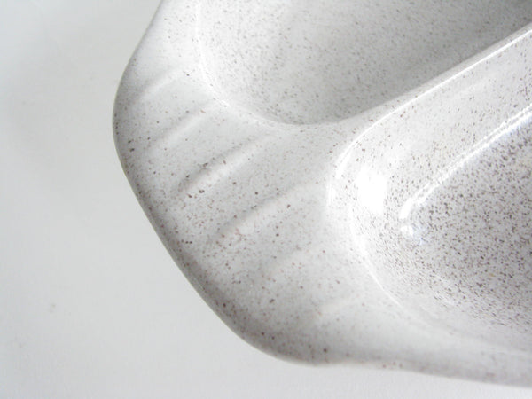 edgebrookhouse - Vintage Gray Speckled Pottery Divided Serving Dish