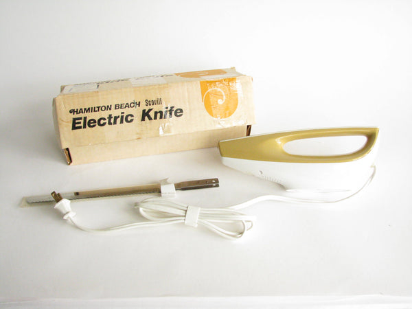 edgebrookhouse - Vintage Hamilton Beach Scovil White Yellow Electric Knife Model 275A