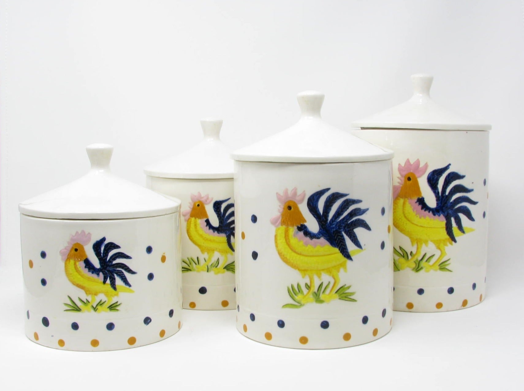 Hen & Rooster Ceramic 6-Piece Kitchen Set