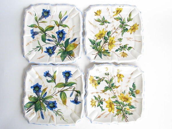 edgebrookhouse - Vintage Hand-Painted Italian Ceramic Plates for Koscherak Brothers New York - Set of 4