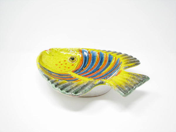 edgebrookhouse - Vintage Hand-Painted Italian Pottery Fish Platter Plate Wall Décor