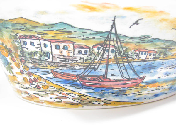 edgebrookhouse - Vintage Hand-Painted Lidded Fish Serving Dish / Bowl / Soup Tureen