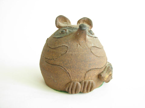 edgebrookhouse - Vintage Hand Crafted Pottery Raccoon Figurine in the Style of Robert Maxwell