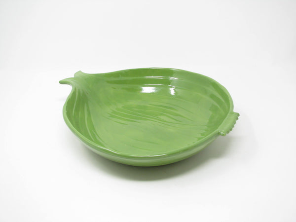 edgebrookhouse - Vintage Hand-Crafted Green Onion Shaped Serving Bowl