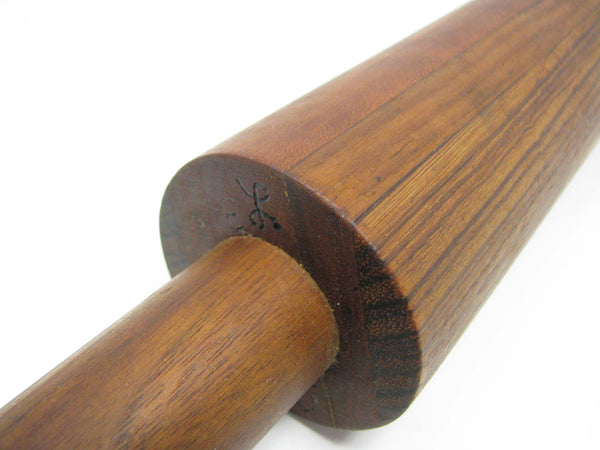 edgebrookhouse - Vintage Handcrafted Staved Zebra Wood and Walnut Rolling Pin with Handles