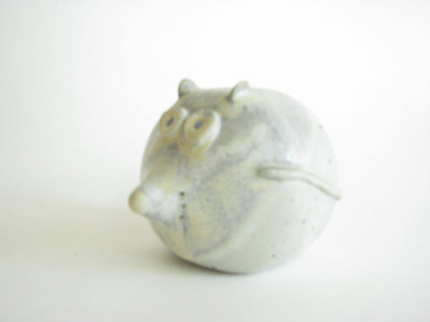 edgebrookhouse - Vintage Handmade Pottery Mouse Piggy Bank in the Style of David Stewart