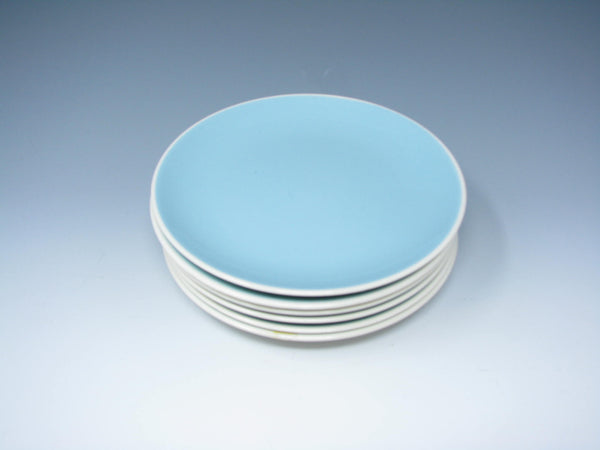 edgebrookhouse - Vintage Harker Harkerware Aqua Turquoise Bread Plates - 6 Pieces
