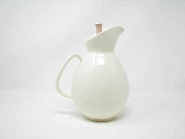 edgebrookhouse - Vintage Harker Pottery Coffee Pot / Pitcher with Pink Cocoa Lid