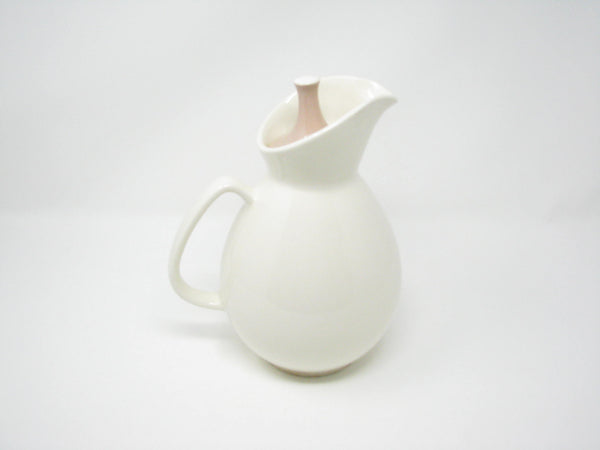 edgebrookhouse - Vintage Harker Pottery Coffee Pot / Pitcher with Pink Cocoa Lid