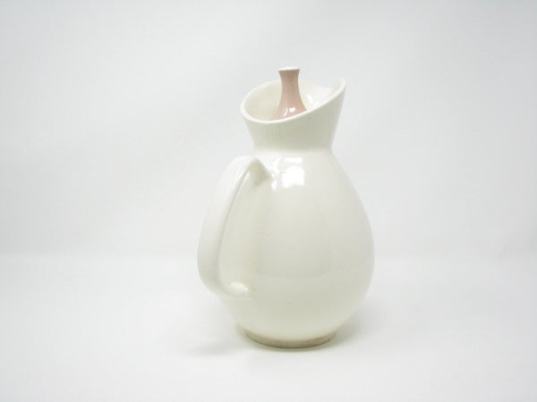 edgebrookhouse - Vintage Harker Pottery Coffee Pot / Pitcher with Pink Cocoa Lid