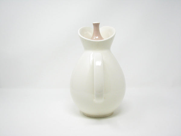 edgebrookhouse - Vintage Harker Pottery Coffee Pot / Pitcher with Pink Cocoa Lid