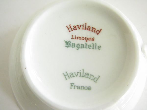 edgebrookhouse - Vintage Haviland France Limoges Bagatelle Cups and Saucers - 7 Sets