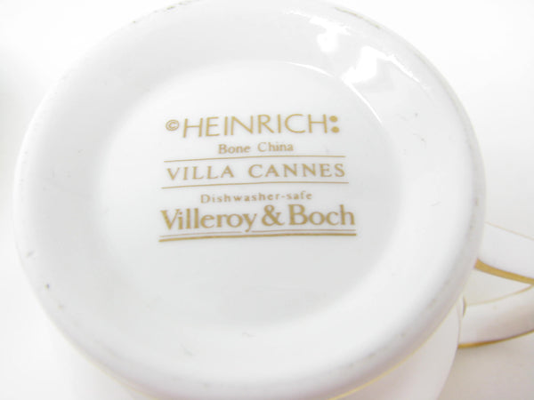 edgebrookhouse - Vintage Heinrich Villeroy & Boch Villa Cannes Creamer & Sugar Bowl - 2 Pieces
