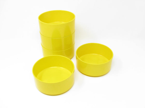 edgebrookhouse - Vintage Heller Massimo Vignelli Stacking Yellow Melamine Bowls - Set of 5