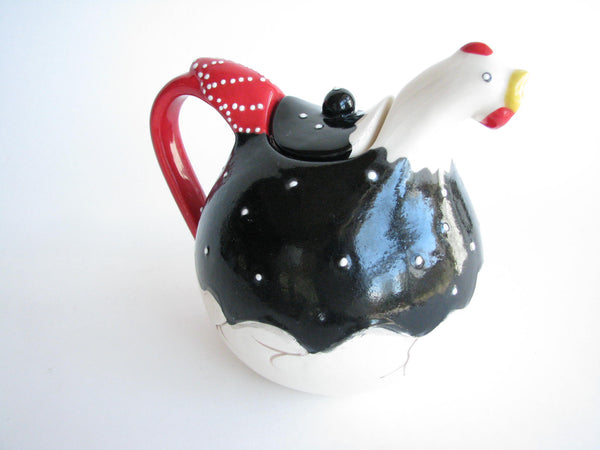 edgebrookhouse - Vintage Hen Chicken Shaped Ceramic Teapot